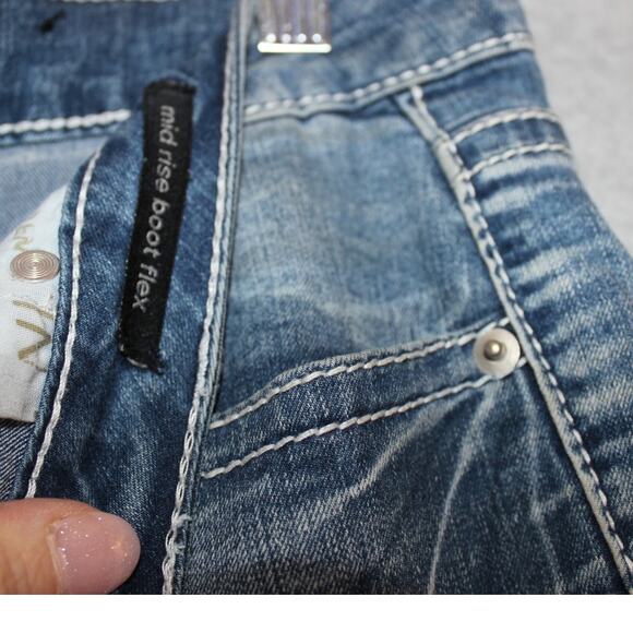 Twentyone Black Premium Denim by Rue 21 Womens Midrise Boot Flex 11/12Reg - Picture 8 of 12